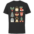 thumbnail image 1 of Star Wars Holiday Icons Ugly Christmas Sweater - Short Sleeve Cotton T-Shirt for Adults - Customized-Black, 1 of 5