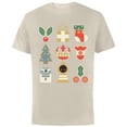 thumbnail image 1 of Star Wars Holiday Icons Ugly Christmas Sweater - Short Sleeve Cotton T-Shirt for Adults - Customized-Natural, 1 of 5