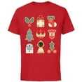 thumbnail image 1 of Star Wars Holiday Icons Ugly Christmas Sweater - Short Sleeve Cotton T-Shirt for Adults - Customized-Red, 1 of 5