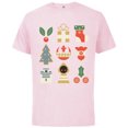 thumbnail image 1 of Star Wars Holiday Icons Ugly Christmas Sweater - Short Sleeve Cotton T-Shirt for Adults - Customized-Soft Pink, 1 of 5