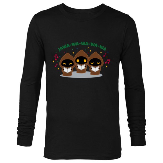 Star Wars Holiday Jawa Christmas Carol Cute Jawa-Wa-Wa-Wa-Wa - Long Sleeve T-Shirt for Men - Customized-Black