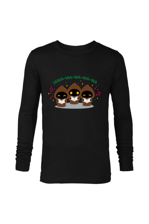 Holiday Jawa Christmas Carol Cute Jawa-Wa-Wa-Wa-Wa - Long Sleeve T-Shirt for Men - Customized-Black