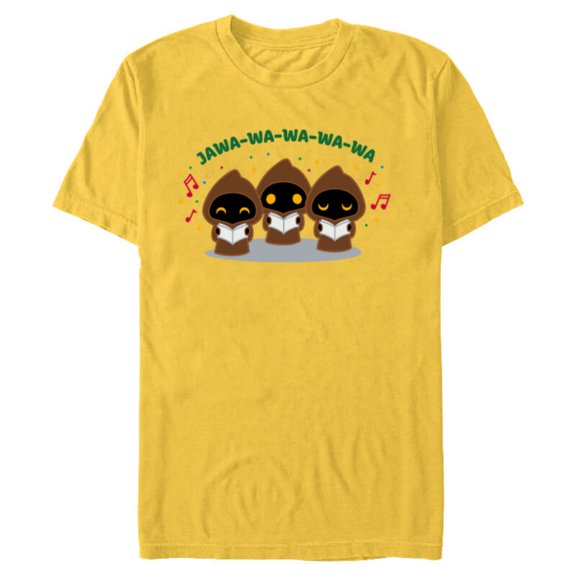 Star Wars Holiday Jawa Christmas Carol Cute Jawa-Wa-Wa-Wa-Wa - Short Sleeve Blended T-Shirt for Adults - Customized-Yellow