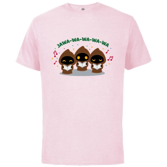 Star Wars Holiday Jawa Christmas Carol Cute Jawa-Wa-Wa-Wa-Wa - Short Sleeve Cotton T-Shirt for Adults - Customized-Soft Pink