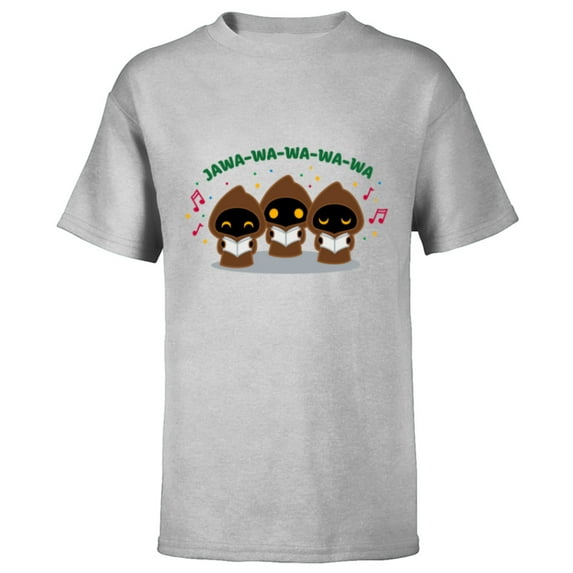 Star Wars Holiday Jawa Christmas Carol Cute Jawa-Wa-Wa-Wa-Wa - Short Sleeve T-Shirt for Kids - Customized-Athletic Heather