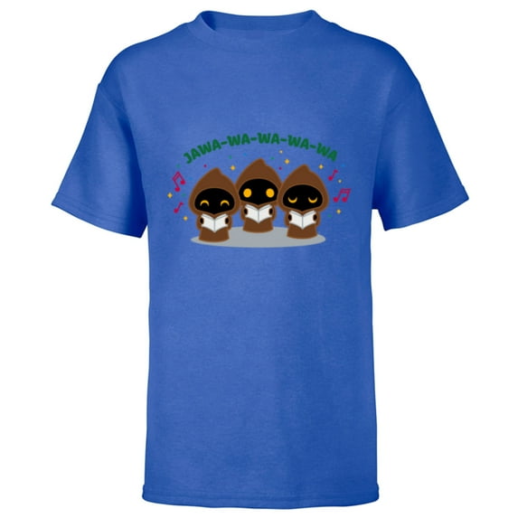 Star Wars Holiday Jawa Christmas Carol Cute Jawa-Wa-Wa-Wa-Wa - Short Sleeve T-Shirt for Kids - Customized-Royal