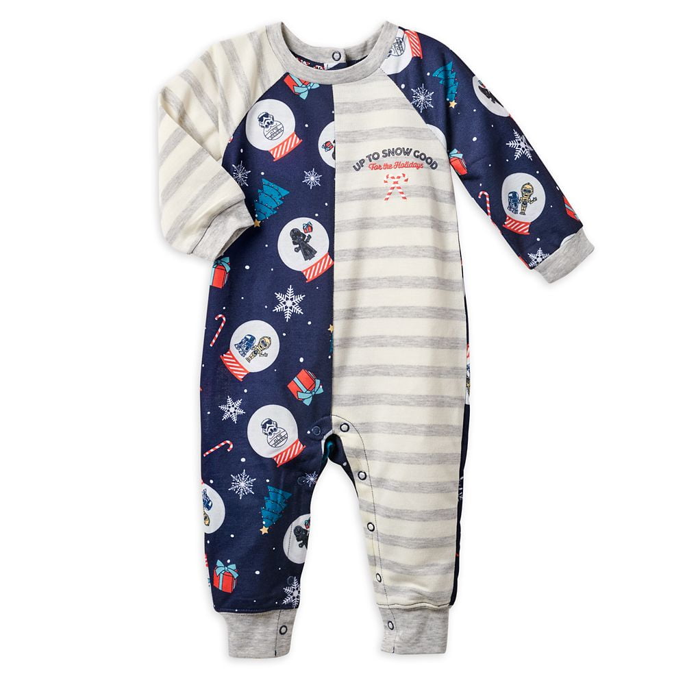 DISNEY Star Wars Holiday Stretchie Sleeper for Baby Size 6-9 Months - Vader R2-D2 C-3PO Ewok Stormtrooper