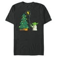 thumbnail image 1 of Star Wars Holiday Yoda Decorates Christmas Tree - Short Sleeve Blended T-Shirt for Adults -Customized-Dark Heather, 1 of 5