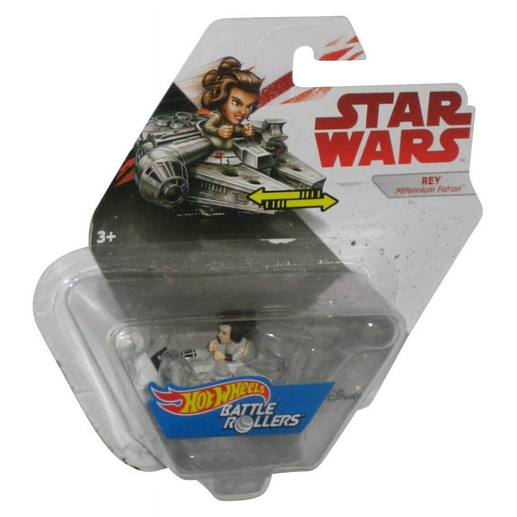 Star Wars Hot Wheels Battle Rollers (2017) Rey Millenium Falcon Micro 1-Inch Toy Vehicle