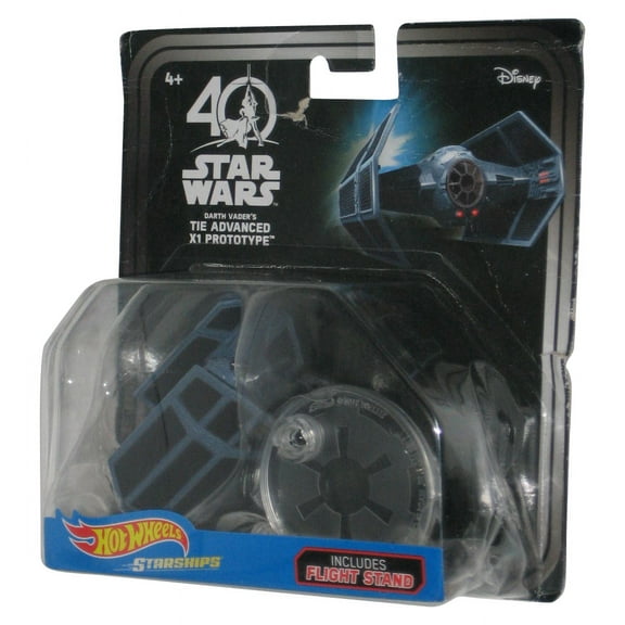 Star Wars Hot Wheels Starships 40th Anniversary (2016) Darth Vader's TIE Advanced X1 Prototype Toy Vehicle - (Card Shelf Wear)