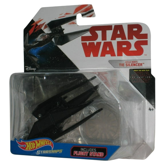 Star Wars Hot Wheels The Last Jedi (2017) Kylo Ren's Tie Silencer Starships Toy - (Dented Plastic)