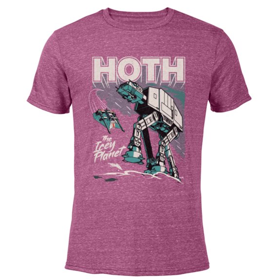 Star Wars Hoth The Ice Planet Retro Comic - Short Sleeve Blended T-Shirt for Adults - Customized-Purple