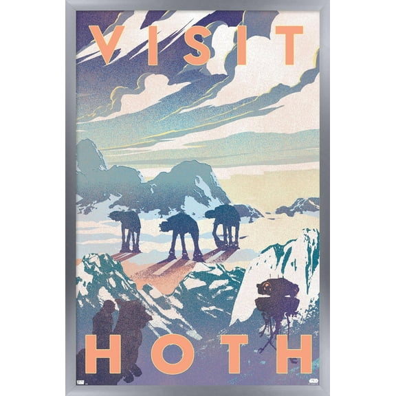 Star Wars: Hoth - Visit Hoth Wall Poster, 14.725" x 22.375" Framed
