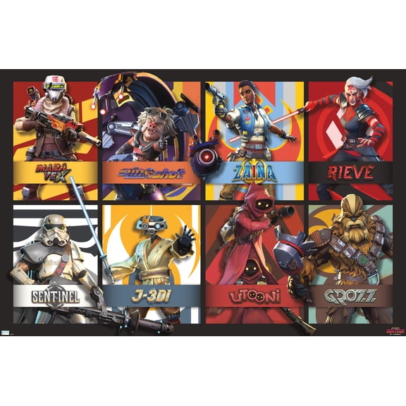 Star Wars: Hunters - Grid Wall Poster, 22.375" x 34"