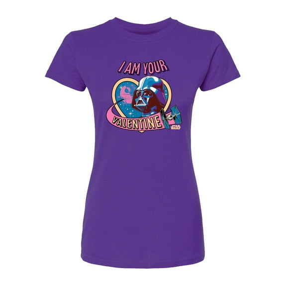 Star Wars - I Am Your Valentine Darth Vader - Juniors Fitted Graphic T-Shirt