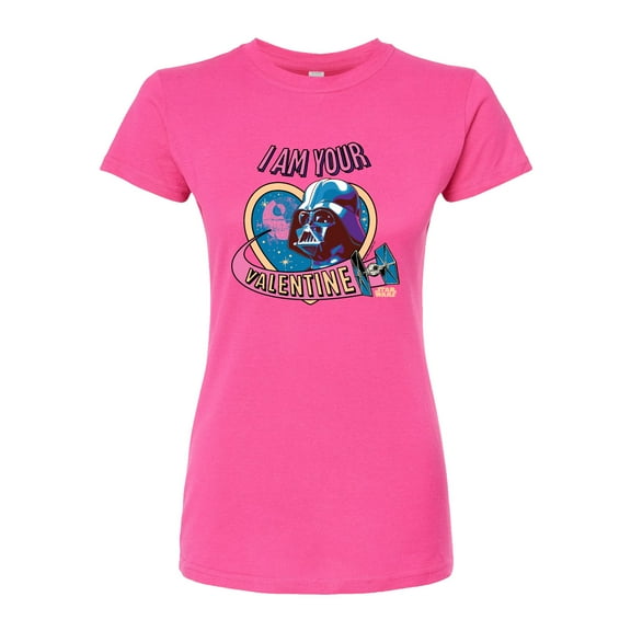 Star Wars - I Am Your Valentine Darth Vader - Juniors Fitted Graphic T-Shirt