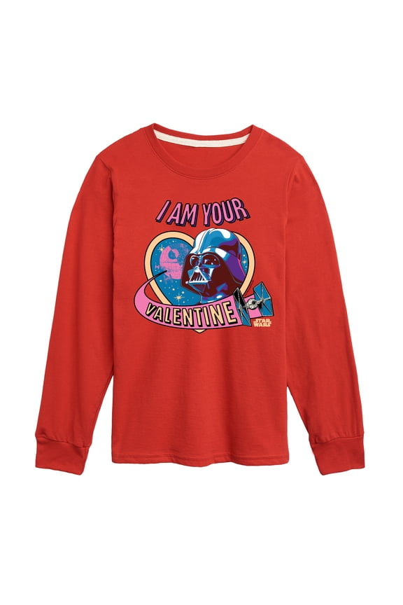 - I Am Your Valentine Darth Vader - Toddler And Youth Long Sleeve Graphic T-Shirt