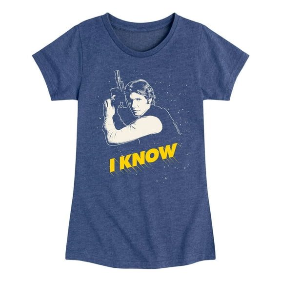 Star Wars - I Know - Toddler And Youth Girls Fitted Short Sleeve Tee
