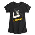 thumbnail image 1 of Star Wars - I Know - Toddler And Youth Girls Fitted Short Sleeve Tee, 1 of 5