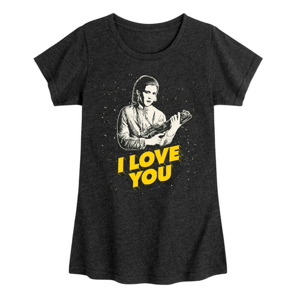Star Wars - I Love You - Toddler And Youth Girls Fitted Short Sleeve Tee