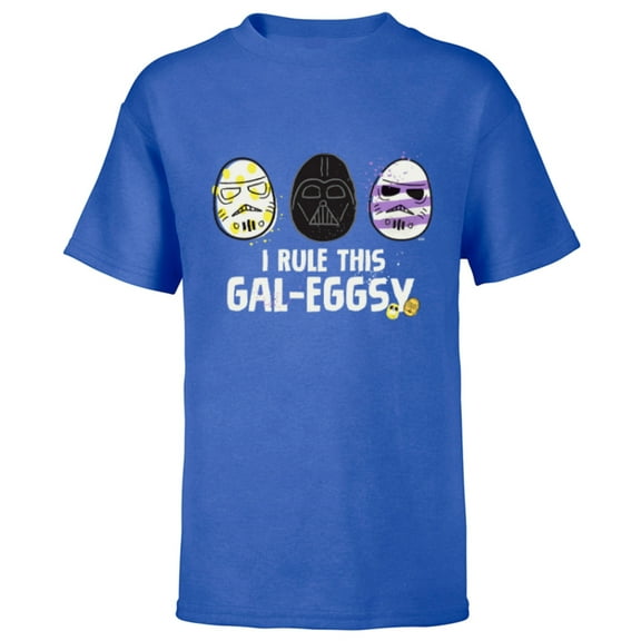 Star Wars I Rule This Gal-Eggsy Darth Vader Empire Easter - Short Sleeve T-Shirt for Kids - Customized-Royal