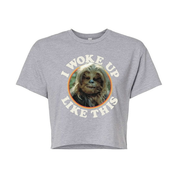 Star Wars - I Woke Up Like This Chewie - Juniors Cropped Tee