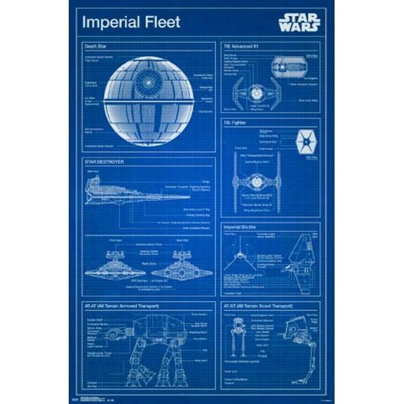 Star Wars - Imperial Blueprint Poster Print (22 x 34)