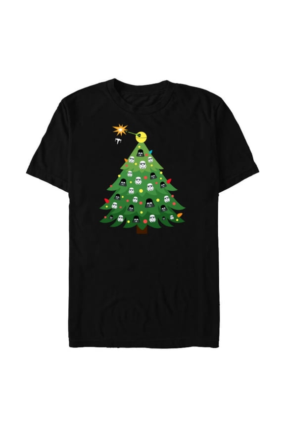 Imperial Christmas Tree Holiday - Short Sleeve Blended T-Shirt for Adults -Customized-Black