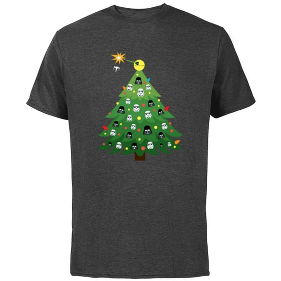 Star Wars Imperial Christmas Tree Holiday - Short Sleeve Cotton T-Shirt for Adults -Customized-Charcoal