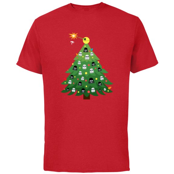 Star Wars Imperial Christmas Tree Holiday - Short Sleeve Cotton T-Shirt for Adults -Customized-Red