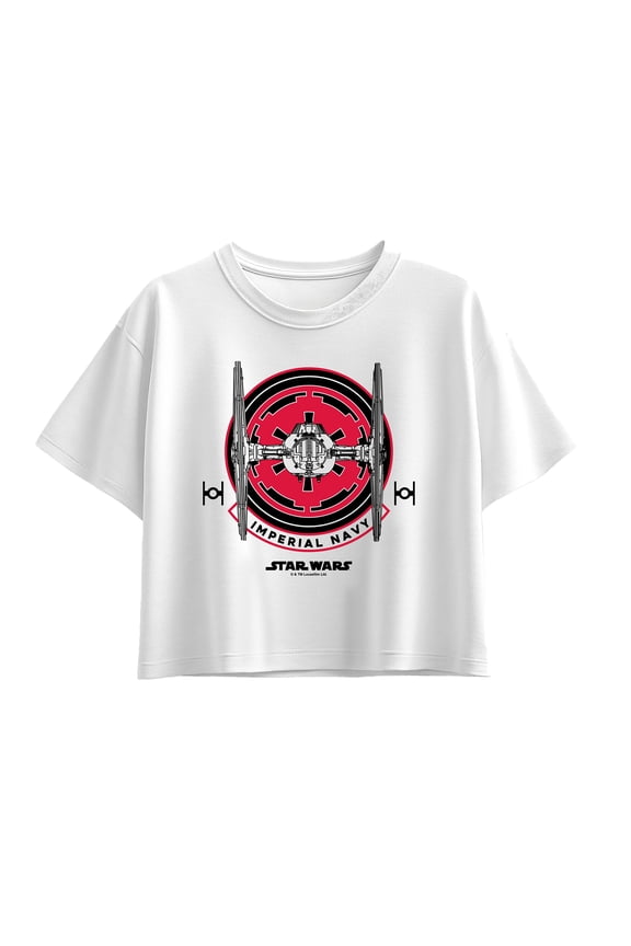 - Imperial Navy Flight Patch - Youth Girls Boxy T-Shirt
