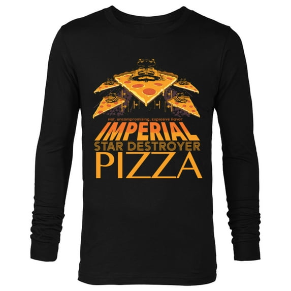 Star Wars Imperial Star Destroyer Pizza - Long Sleeve T-Shirt for Men - Customized-Black