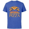 thumbnail image 1 of Star Wars Imperial Star Destroyer Pizza - Short Sleeve Cotton T-Shirt for Adults - Customized-Royal Heather, 1 of 5
