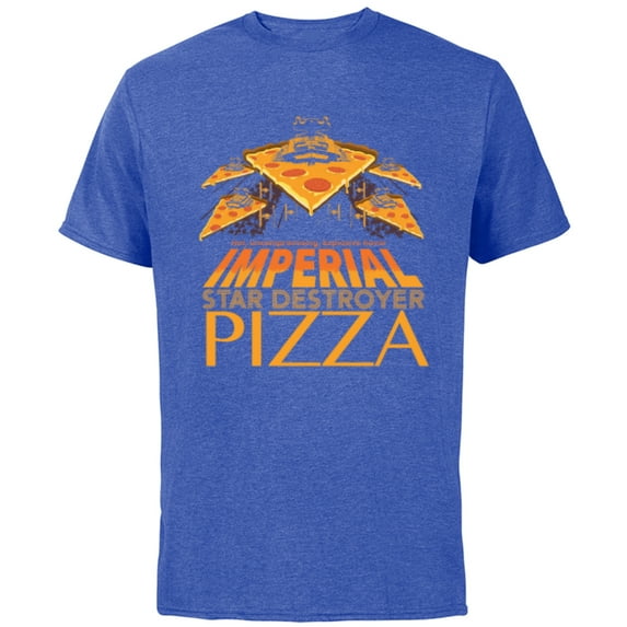 Star Wars Imperial Star Destroyer Pizza - Short Sleeve Cotton T-Shirt for Adults - Customized-Royal Heather