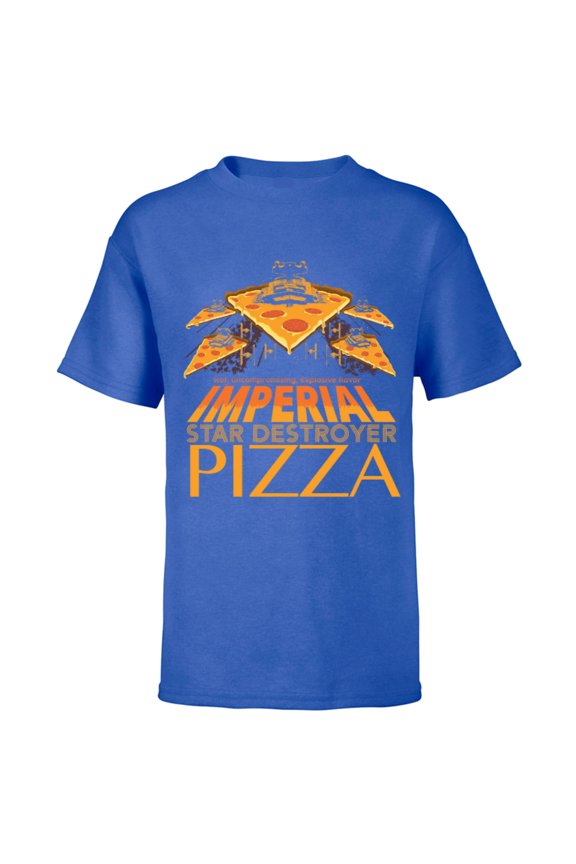 Imperial Star Destroyer Pizza - Short Sleeve T-Shirt for Kids - Customized-Royal