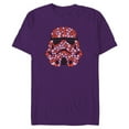 thumbnail image 1 of Star Wars Imperial Stormtrooper Helmet Valentine Hearts - Short Sleeve Blended T-Shirt for Adults - Customized-Purple, 1 of 5