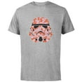 thumbnail image 1 of Star Wars Imperial Stormtrooper Helmet Valentine Hearts - Short Sleeve Cotton T-Shirt for Adults - Customized-Athletic Heather, 1 of 5