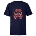 thumbnail image 1 of Star Wars Imperial Stormtrooper Helmet Valentine Hearts - Short Sleeve T-Shirt for Kids - Customized-Navy, 1 of 5