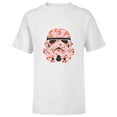 thumbnail image 1 of Star Wars Imperial Stormtrooper Helmet Valentine Hearts - Short Sleeve T-Shirt for Kids - Customized-White, 1 of 5