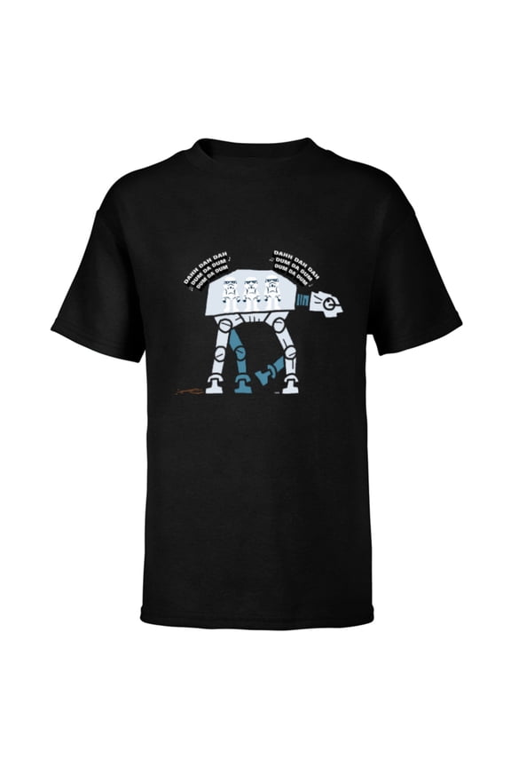 Imperial Stormtroopers AT-AT Imperial March Funny - Short Sleeve T-Shirt for Kids - Customized-Black