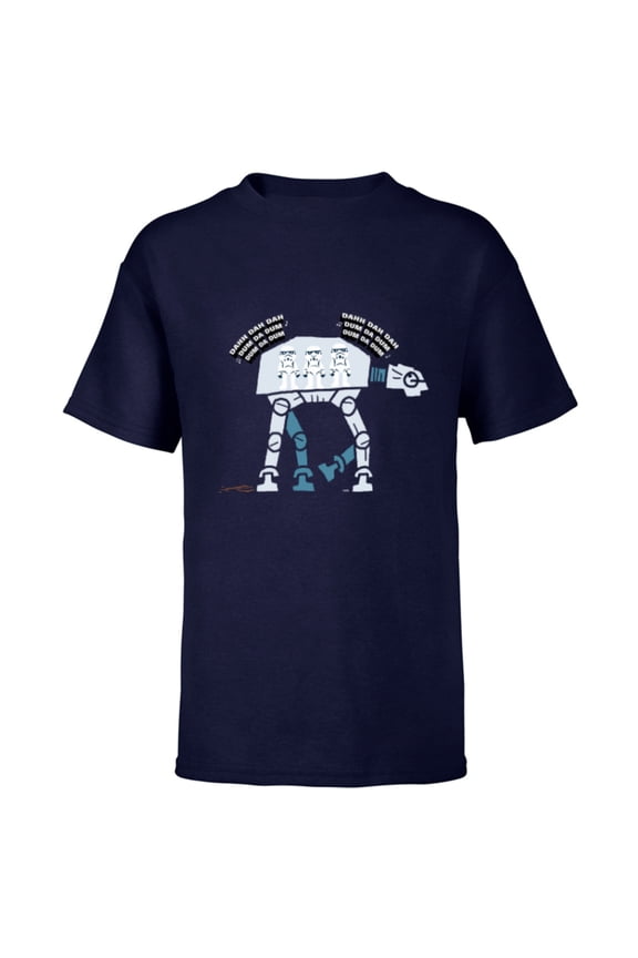 Imperial Stormtroopers AT-AT Imperial March Funny - Short Sleeve T-Shirt for Kids - Customized-Navy