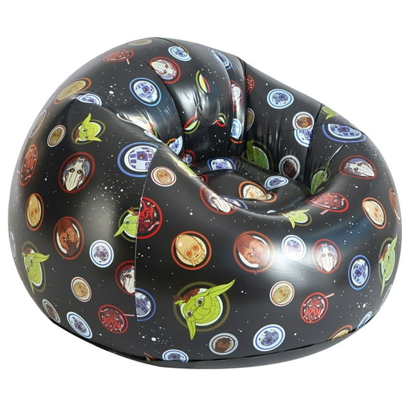 Star Wars Inflatable Gaming Chair by Idea Nuova - Grey, Ideal for Kids Ages 3 and Up