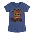 thumbnail image 1 of Star Wars - Is For Ewok - Youth Girls Fitted Short Sleeve T-Shirt, 1 of 4