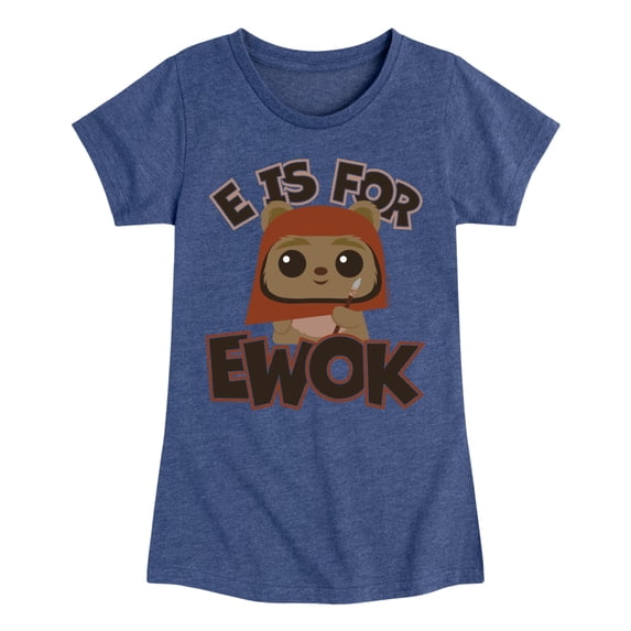 Star Wars - Is For Ewok - Youth Girls Fitted Short Sleeve T-Shirt
