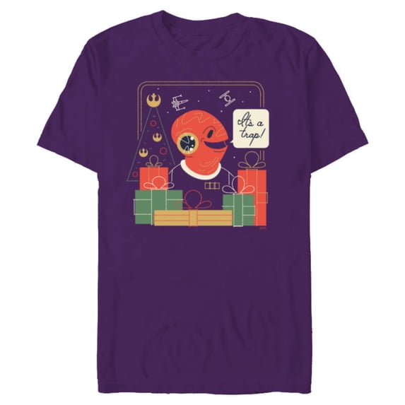 Star Wars It’s A Trap! Holiday Presents - Short Sleeve Blended T-Shirt for Adults - Customized-Purple