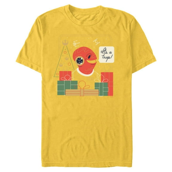 Star Wars It’s A Trap! Holiday Presents - Short Sleeve Blended T-Shirt for Adults - Customized-Yellow