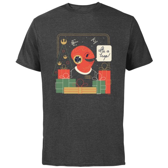 Star Wars It’s A Trap! Holiday Presents - Short Sleeve Cotton T-Shirt for Adults - Customized-Charcoal
