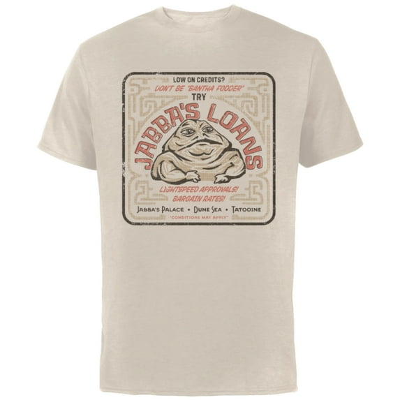 Star Wars Jabba The Hutt Loans Comic Standard - Short Sleeve Cotton T-Shirt for Adults - Customized-Natural