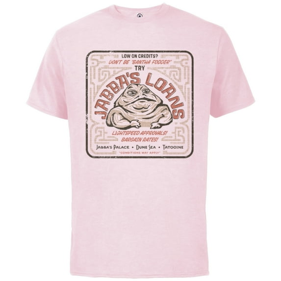 Star Wars Jabba The Hutt Loans Comic Standard - Short Sleeve Cotton T-Shirt for Adults - Customized-Soft Pink