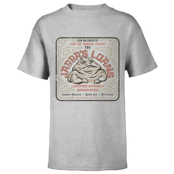 Star Wars Jabba The Hutt Loans Comic Standard - Short Sleeve T-Shirt for Kids – Customized-Athletic Heather